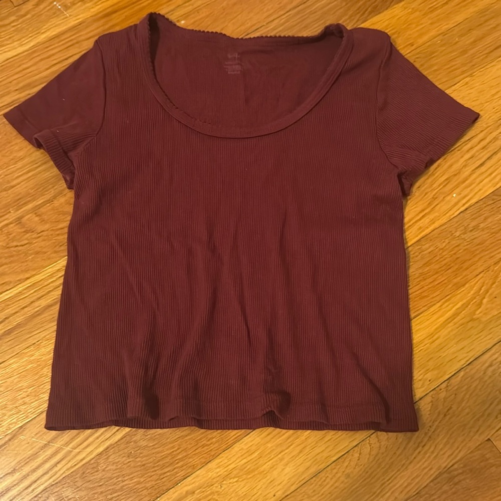 brandy melville red burgundy top